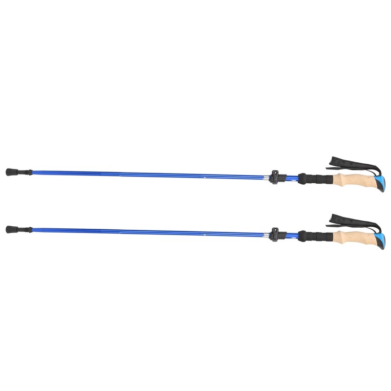 2pcs Foldable Hiking Poles Set Outdoor Walking Climbing Alpenstocks Collapsible