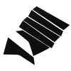 6PCS Car Window Trim Bright Black Lightweight Smooth Surface Window