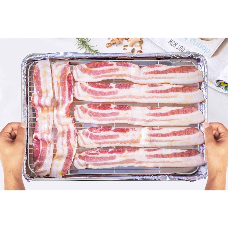 TeamFar Baking Sheet with Cooling Rack, Stainless Steel Half Size