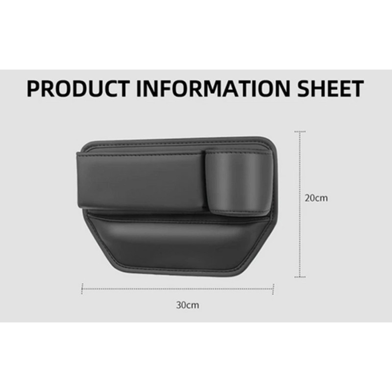 Car Seat Gap Storage Bag Crevice Box PU Leather Console
