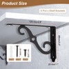 sourcing map 6 Pcs Decorative Shelf Brackets, 5" x 3"