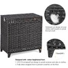 Laundry Hamper with 3 Removable Liner Bags; 132L Handwoven Rattan