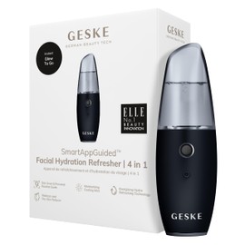 GESKE | SmartAppGuided™ Facial Hydration Refresher | 4 en 1 | Pulverizador | Vaporizador | Aspersión de agua | Bruma facial | Dispositivo de limpieza facial | Cosméticos | Brillo Natural
