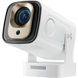 KEPEAK Smart Beamer 4K, Mini Projektor Android, Full HD 1080P, Autofokus/Trapezkorrektur, 180° Drehbarer, WiFi 6, Bluetooth5.0, Beamer 4K Heimkino für Handy, Büro, Laptop