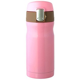 Living Water Bottle, 11.2 fl oz (330 ml), Direct Drinking, One-Touch, Opening, Vacuum Insulated, Stainless Steel Bottle, Hot or Cold Insulated, Pink