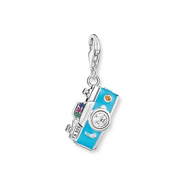 THOMAS SABO RECYCLED RECYCLED 925 STERLING SILVER RETRO CAMERA Dangle Charm 1924-, Silver, Cubic Zirconia