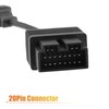 QUARKZMAN OBD 20-Pin Stecker zu Buchse OBD2 16-Pin Adapter Kabel
