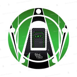 3D Sticker Fuel Cap 5 Holes Compatible with/Replacement for Kawasaki Moto 2000 to 2006