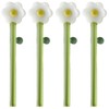 4 Pcs Borosilicate Color Transparent Glass Spoons,Cute Flower Long Handle
