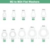 M METERXITY 120-Pack M3 Nylon Flat Washers 3mm ID 6mm