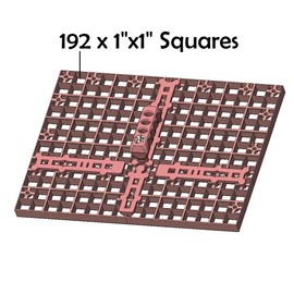 192 x 1"x1" Square Large Size Multi Cutter (12.5"x16.5", Fits in a Commercial Half Sheet Pan) with Handle