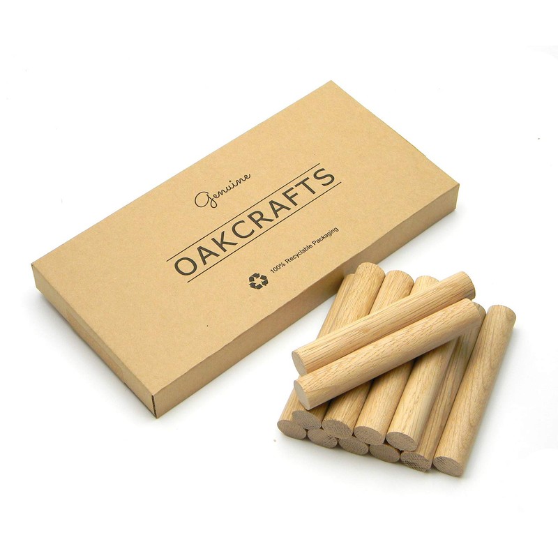 Premium Quality European Oak Dowel 100mm Long (16mm - Pack