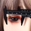 Leadigol 6PCS Eyebrow Measuring Ruler,Plastic Vernier Caliper Sliding Gauge Ruler