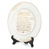 Urllinz 20Th Anniversaty Plate with 24K Gold Foil-20Th Anniversary Wedding