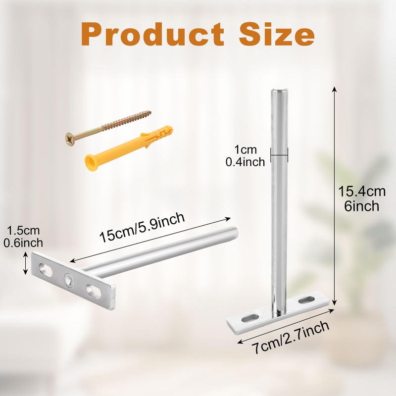 APACALI 10 Pack Floating Shelf Bracket 6 Inch, 150mm Invisible