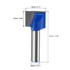 sourcing map 18mm Dia 8mm Shank Bottom Cleaning Router Bit,