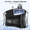 Back Brace for Lower Back Pain, 2 Reusable Ice Packs