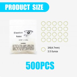 500PCS Orthodontic Elastic Bands 3/16 Inch Braces Bands Adjustable Braces Elastic Bands with 5 Pcs Placers Accessory Fix Tooth Gap for Crooked Teeth Braces Teeth Gap