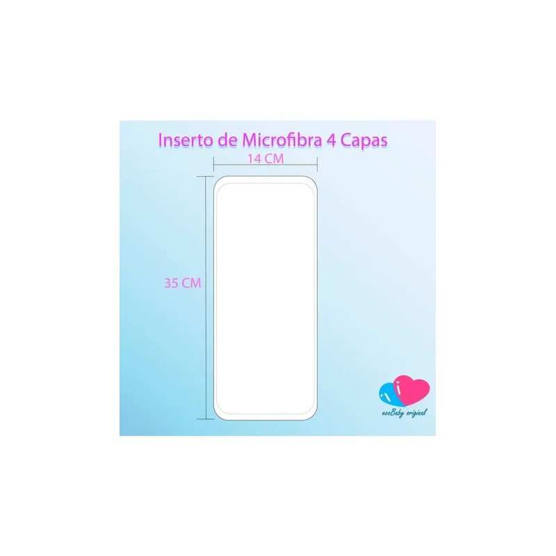 10 Insertos De Microfibra Ecobaby 4capas Pañales Ecologicos
