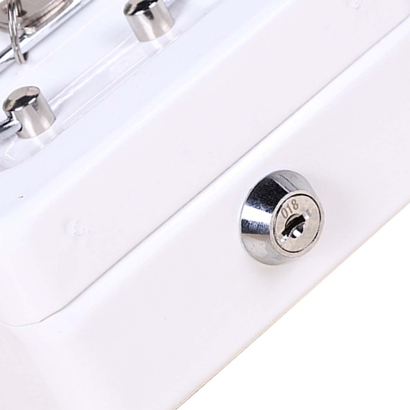 Cash Box with Money Tray Metal Storage Safe Lock Box