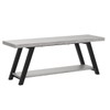 LVB Industrial Entryway Bench, Wood and Metal Storage Bench, Indoor