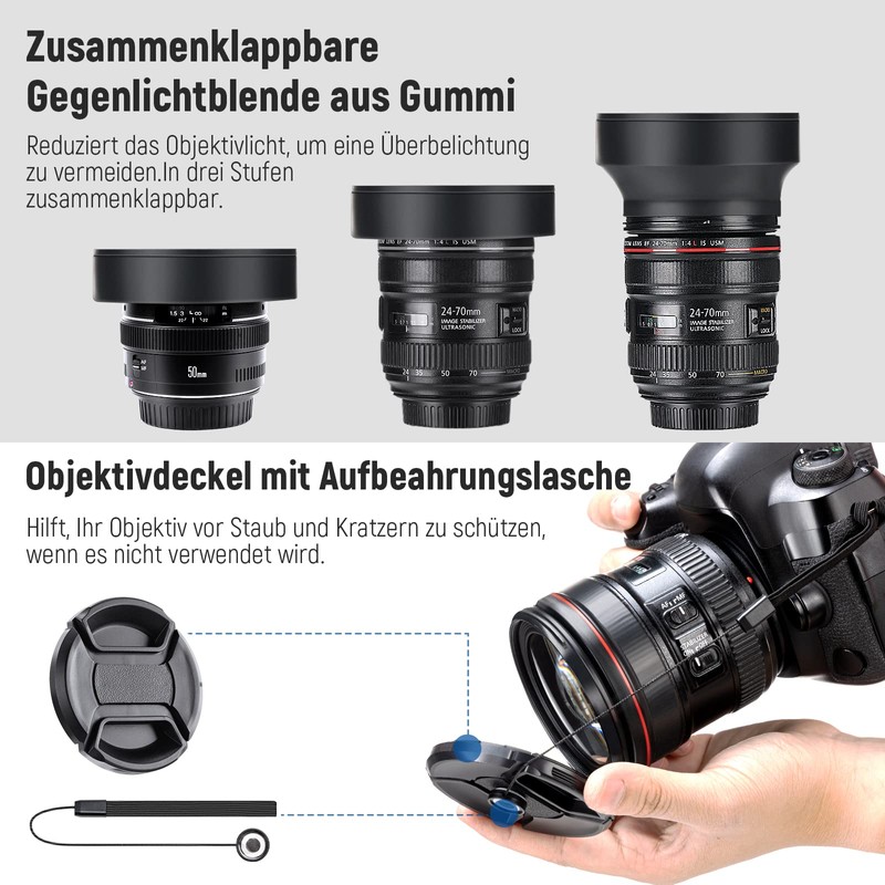 NEEWER 58 mm Lens and ND Filter Set Wide Angle