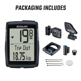 SIGMA SPORT BC 14.0 WL CAD Wireless Bicycle Computer with Numerous Functions Bike Computer for Mountain Tours Easy to Use with Large Buttons and Clear Display