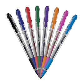 BIC Gel-ocity Smooth Stic Gel Pen, Medium Point (0.7mm), Assorted Colors, 8-Count, Vibrant and Smooth Gel Ink Pens
