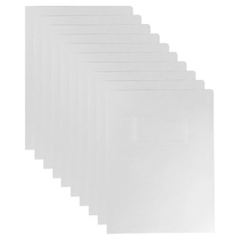 10 Pcs A4 Paper File Folder, Two Pocket Folders A4 Cardboard Folders with Cards Slot, 300gsm Square Cut Folder, Presentation Document Folder, Paper Portfolio for Office Home School, 31x23cm (White)