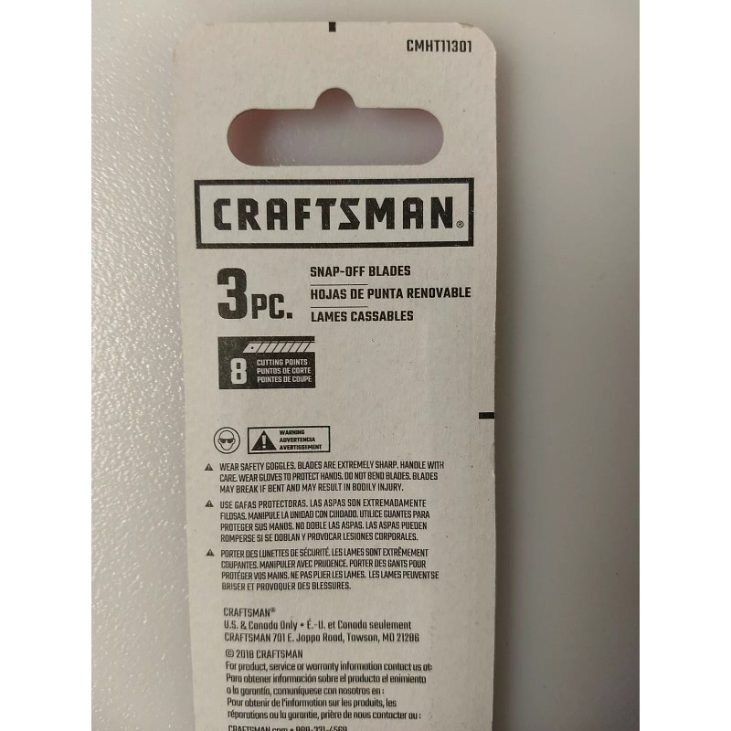 Craftsman 18 MM 3 Snap Off Blades Utility Knife Box