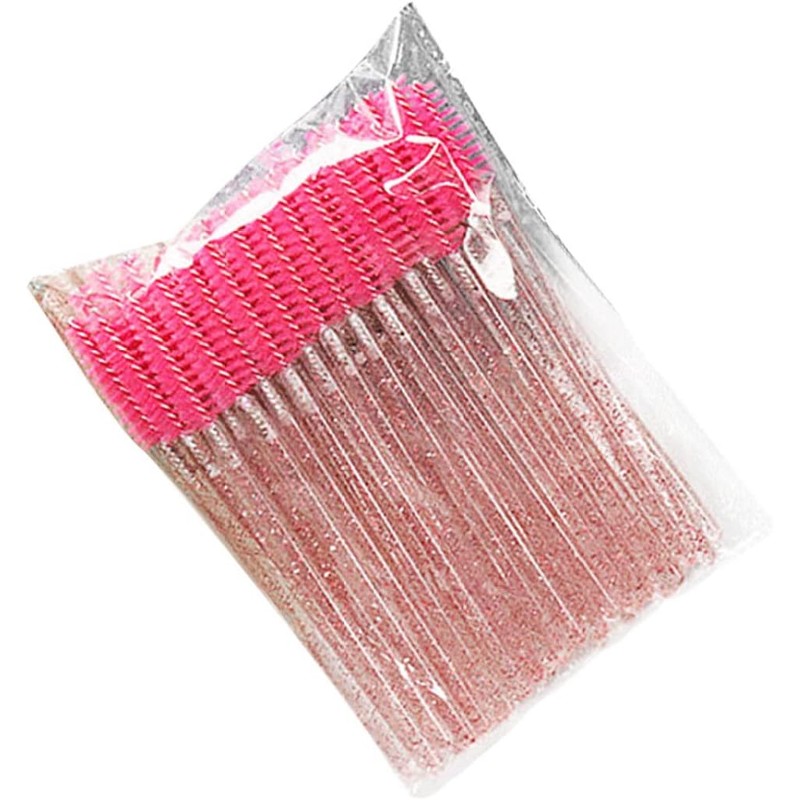 50 cepillos desechables para pestañas, cepillo de cejas, varitas de