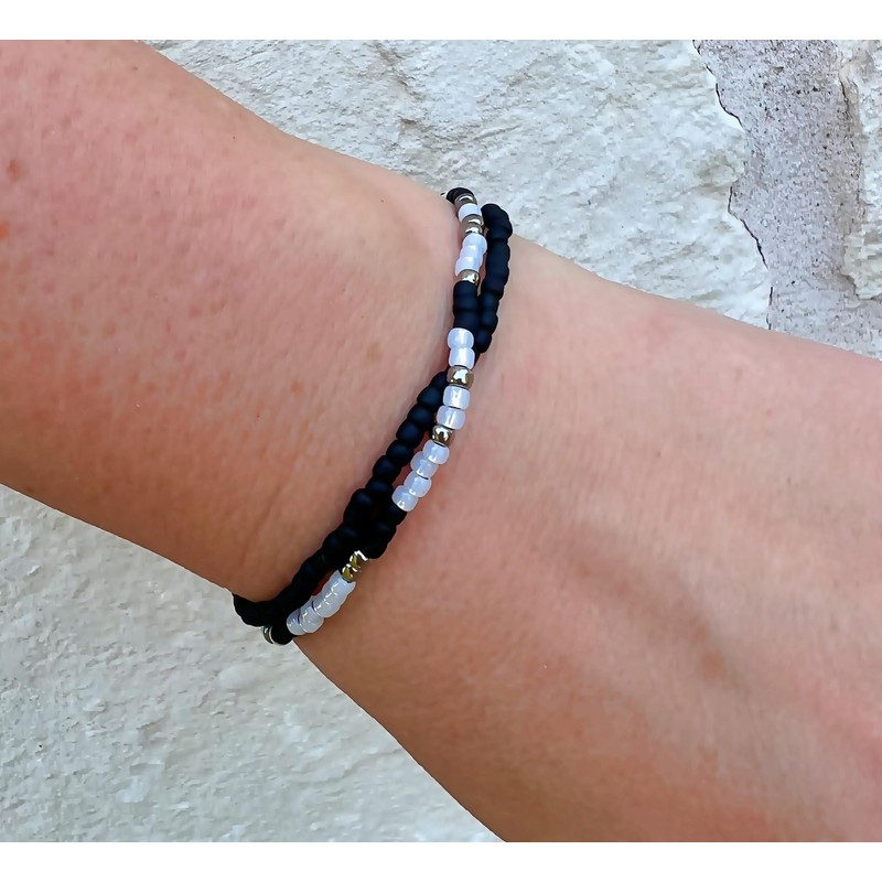 Keep Her Safe Day And Night Morse Code Beaded Wrap