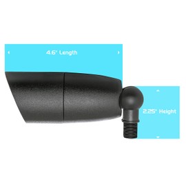 Westgate Waterproof Landscape Light LED Spotlight Adjustable Directional Security Lighting for Patio Deck Yard Garden Pathway Pool Area - MR16 Bulb Included (1 Black)