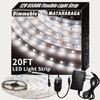 MATAHARAGA Dimmable LED Strip Lights with Knob Dimmer, 20ft 6500K