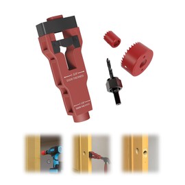 Door Latch Installation Kit, Door Latch Mortise Tool & Metal Door Lock Hole Saw Kit for Use with 1-3/4" or 1-3/8" Thick Door, Door Lock Installation Kit for Easy and Precise Professional Installation