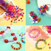 Iooleem Pony Beads (1000pcs Red Glitter) - Beads for Jewelry