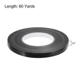 MECCANIXITY Colorful Craft Gaffers Tape Rolls Black 1/2" X 60 Yards Matte Gaffers DIY Photo Albums for Gifts Decoration Backdrop Cables Floor Taping 1 Pcs