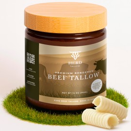 Beef Tallow For Cooking - Pure Beef Tallow 14 Ounces
