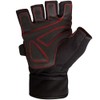 Meister Wrist Wrap Weight Lifting Gloves w/Gel Padding - Black/Red