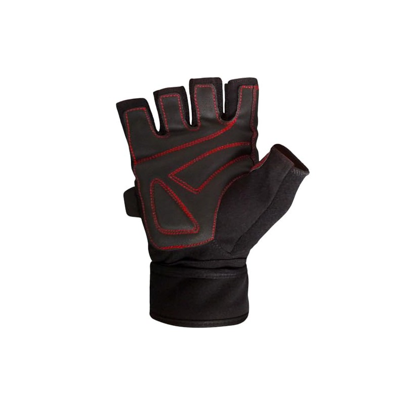 Meister Wrist Wrap Weight Lifting Gloves w/Gel Padding - Black/Red