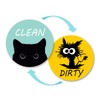 Clean Dirty Dishwasher, Funny Black Cat Dishwasher Magnet Clean Dirty