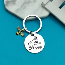 Ximalun Bee Keyring Bee Lover Gifts Inspirational Gifts for Mum Aunt Sister Daughter Friend Christmas Birthday Gifts Encouragement Gifts for Women