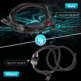 66.9" Universal Fuse Bypass Switch Kit Relay Bypass Switch Kit Fuse Switch