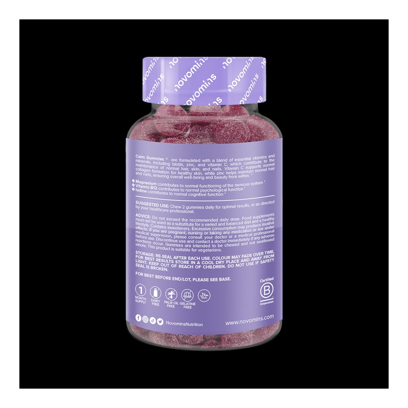 Novomins Calm Passionfruit-Flavoured 60 Gummies