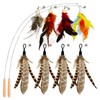 Adpartner Cat Wand Toys, 10-Pack Feather Teaser Cat Toy Set