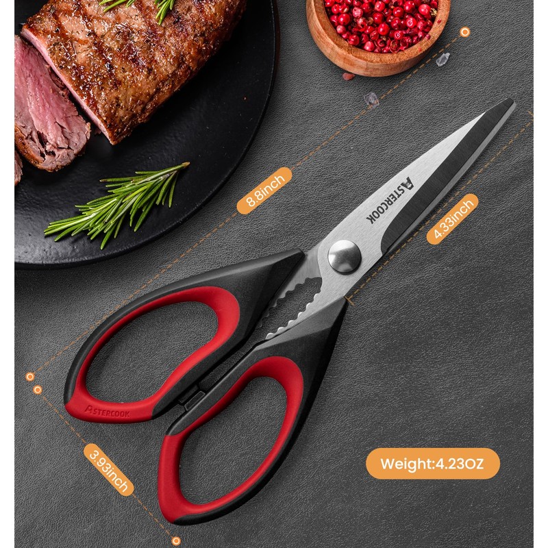 Astercook Kitchen Scissors All Purpose Heavy Duty,3 Pack Kitchen Shears