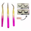 globalnail Pinzas 3 Pzs Pestañas Volumen Ruso Curva Y Recta
