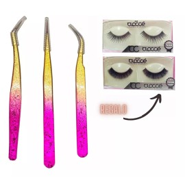 globalnail Pinzas 3 Pzs Pestañas Volumen Ruso  Curva Y Recta