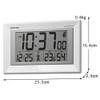 rizumu時計工業 Wall Clock White 16.4x25.5x2.9 cm Atomic Digital Place Hanging for
