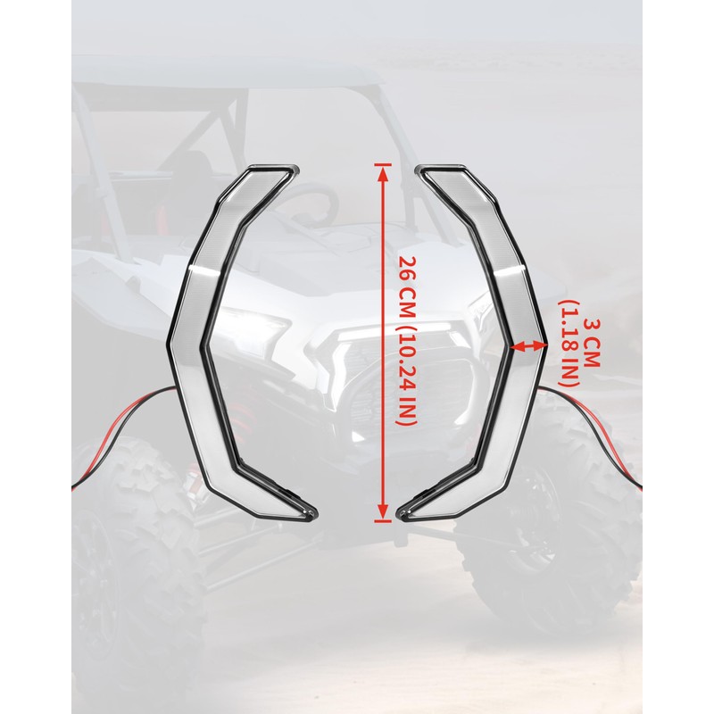 SLORIMOD LED Grille Accent Fang Lights for Polaris RZR XP